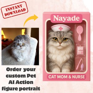 Custom Pet Action Figure Portrait, Personalized Digital Toy Design, Unique Gift for Pet Lovers, Customizable Pet Figurine Download