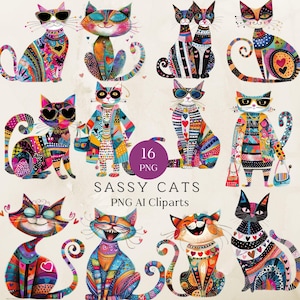 Clipart chat original, clipart chat impertinent, clipart Png drôle de chat, clipart chat fantaisiste, Png pour amoureux des chats, chat Cricut Design, chat sarcastique Png