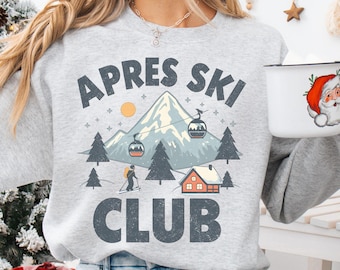 Retro Apres Ski Club SVG PNG, Winterbekleidungsgrafik (Digitaler Download)