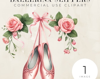 Watercolor Ballerina Slippers Png Clipart, Single Image