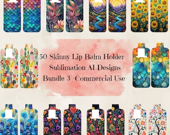 Sublimatieontwerpen lippenbalsemhouder, dunne png-sjablonen (directe download)