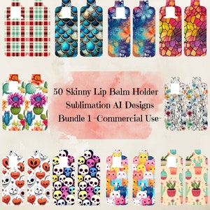 50 PNG skinny Lip Balm Holder Sublimation Design, lip balm Designs, lip balm Sublimation Design, Instant Download, Commercial Use Png