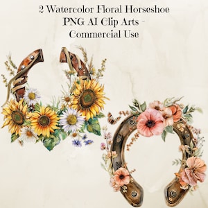 floral horseshoe clipart, Horseshoe Flowers Png, Horseshoe Png, Horse Lover Png, Sublimation Graphics, Western Clipart, Instant Download