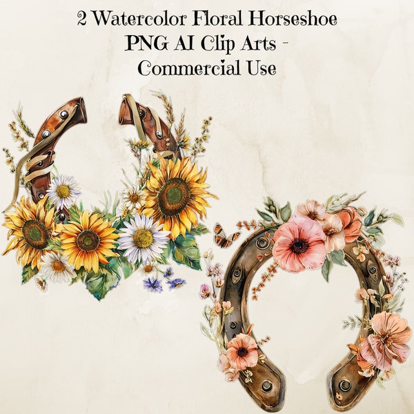 floral horseshoe clipart, Horseshoe Flowers Png, Horseshoe Png, Horse Lover Png, Sublimation Graphics, Western Clipart, Instant Download