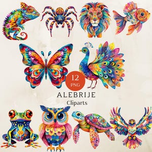 Alebrije Clipart, Dia De Los Muertos PNG, Geist Tiere Illustrationen, Bunte Geist Tiere PNG, Dia De Los Muertos Geist Tiere