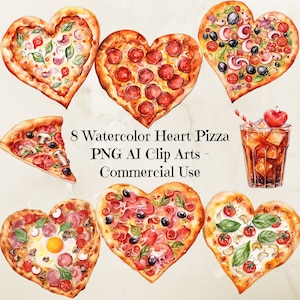 Coração Pizza Clipart, Pizza Valentine Png, Pizza Png, Dia dos Namorados, Dia dos Namorados Clipart Crianças, Comida Clipart, Uso Comercial, Transparente Png