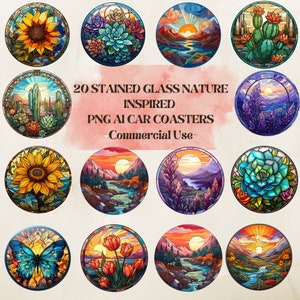 Western Car Coaster Png, Cute Coaster Designs, Sublimation Design Bundle, Digital Download, Cute Coaster Designs for Every Occasion