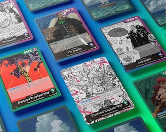 Líder PERSONALIZADO ONEPIECE TCG - Kid&Crocodile