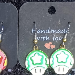 Super Mario Bros dangle earrings.