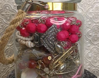 Mystery Jewelry Jar with Handmade & Vintage Pieces!