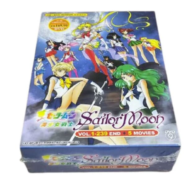 Sailor Moon Complete Series Collection Box Set Anime DVD (1-239 Episodes + 5 Movies)