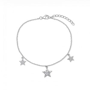 Sterling Silber Zirkonia Stern Armband