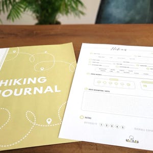Printable Hiking Journal Template – Hiking Log Book | DIY Hiking Notebook | A5/A4/US Letter | Hiker Journal PDF