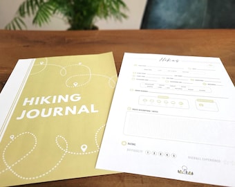 Printable Hiking Journal Template – Hiking Log Book | DIY Hiking Notebook | A5/A4/US Letter | Hiker Journal PDF