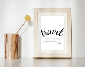 5 travel posters with travel sayings - PDF for printing