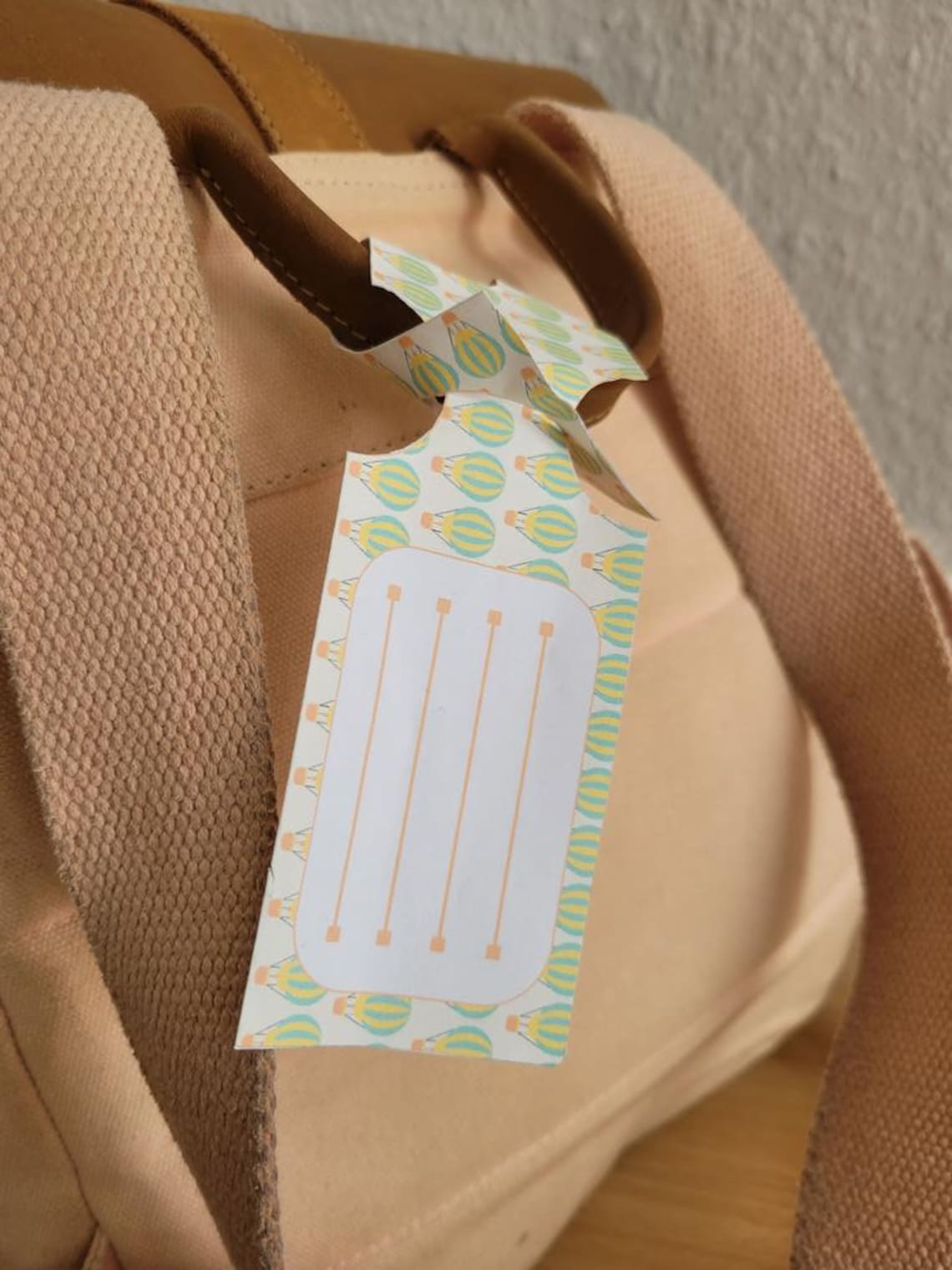 Kofferanhänger-Vorlage zum Ausdrucken, 2 schöne Designs, digitale Datei