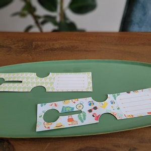 Luggage tags template, 2 beautiful designs, digital file (PDF)