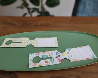 Luggage tag template for printing, 2 beautiful designs, digital file (PDF)