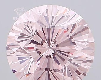 Round Mixed Cut Lab Grown Diamond, Unique Fancy Intense Pink Diamond For Custom Bridal Jewelry, IGI Certified Diamond, Engagement Ring Stone