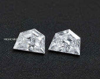 Cadillac Cut Moissanite Diamond, Unique Matching Pair Diamond Use For Three Stone Ring, Perfect Loose Diamond, Diamond For Stud Earring