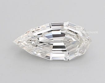 Pear Step Cut Lab Grown Diamond, Vintage White Diamond Use For Solitaire Ring, IGI Certified CVD Diamond, Antique Diamond For Custom Jewelry
