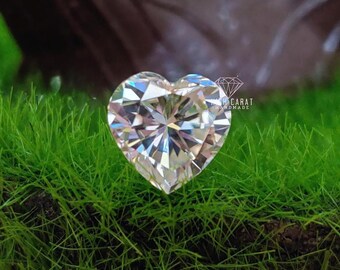 Heart Cut Lab Grown Diamond for Jewelry Making, Romantic Loose Diamond Stone, Faceted Heart Diamond For Ring, Unique Vintage Custom Design