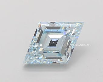 Lozenge Cut Lab Grown Diamond, Kite Cut Fancy Blue Diamond For Wedding Ring, IGI Certified CVD Diamond, Antique Diamond For Custom Jewelry