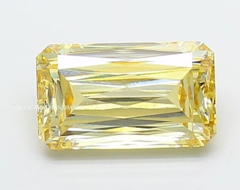 Radiant Criss Cut Lab Grown Diamond, Intense Yellow Color Diamond For Custom Wedding Ring, IGI Certified Diamond, Diamond For All Jewelry