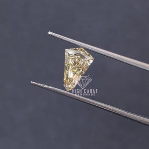 Unique Shield Cut Yellow Fancy Diamond, Top Grade Antique Lab Grown Loose Diamond, Stunning Perfect Shield Diamond Use For All Jewelry