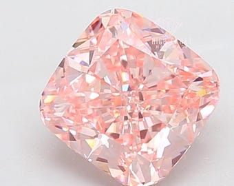 Square Cushion Cut Lab Grown Diamond, Unique Vivid Pink Color Diamond For Engagement Ring, IGI Certified Diamond, Diamond For Custom Jewelry