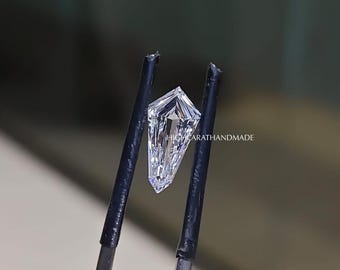 Shield Step Cut Moissanite Diamond, Kite Shape Unique Diamond For Wedding Ring, Loose Vintage Diamond, Stunning Diamond Jewelry Making