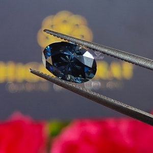 Fancy Blue Diamond, 1.64 CT Oval Lab Moissanite Diamond, Engagement Ring, or Pendant, Blue Diamond For Women, Birthday Gift For Her