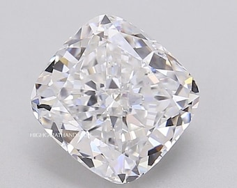 Cushion Cut Lab Grown Diamond, White Colorless CVD Diamond for Custom Engagement Rings, IGI Certified Diamond, Jewelry Making Stone