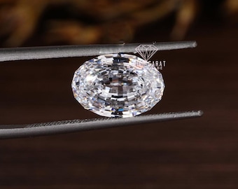 Oval Portuguese Shape Diamond, Antique White Colorless Lab Grown Diamond Elegant Sparkling Oval Cut Diamond Use For Solitaire Ring, Pendant