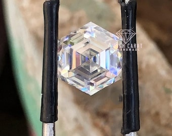 Elegant Hexagon Cut Diamond Antique High Quality Lab Grown Diamond Classic Minimalist perfect  Loose Hexagon Cut Diamond For Wedding Jewelry