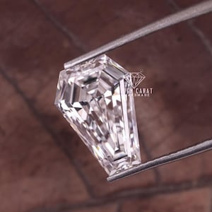 Coffin Step Cut Lab Grown Diamond Loose Stone Gothic Style Unique Shape Diamond for Engagement Ring Alternative Bridal Jewelry Custom Design