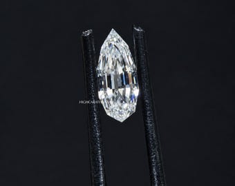 Pear Step Cut Moissanite Diamond, Unique Diamond For Solitaire Ring, Elegant Loose Diamond, Custom Jewelry Center Stone