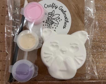 mini paint your own cute cat party favour filler (one supplied)