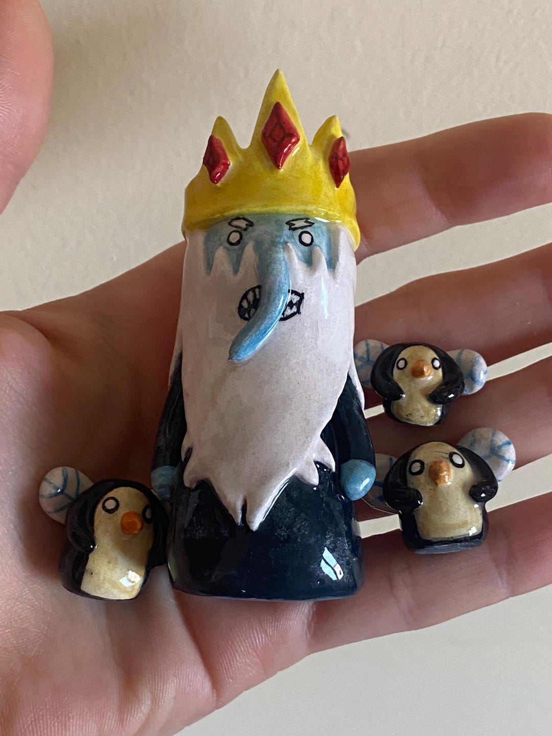 Ice King Inspired Ceramic Figurine | Fantasy Desk Decor