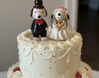 Personalized Snoopy Couple Figurine | Custom Anniversary Gift & Wedding Cake Topper,Personalized Gifts For Couples,Keepsake