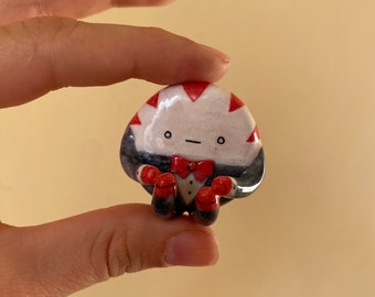 Peppermint Butler Sculpture adventure time ceramic handmade trinket Peppermint Butler figure