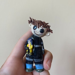 Coraline&Wybie ceramic, coraline movie coraline doll,clay coraline ceramic pottery Personalized Custom Coraline Coraline jones Mini Me