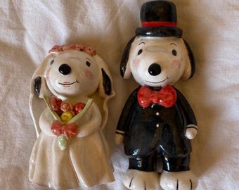 Figura personalizada de pareja de Snoopy / Regalo de aniversario personalizado y adorno para pastel de bodas, regalos de boda personalizados para parejas, escultura de Snoopy