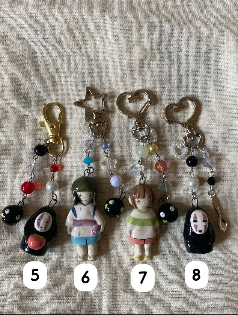Anime Inspired Keychain Charm, Handmade Bag Decor, Clay Accessory for ...