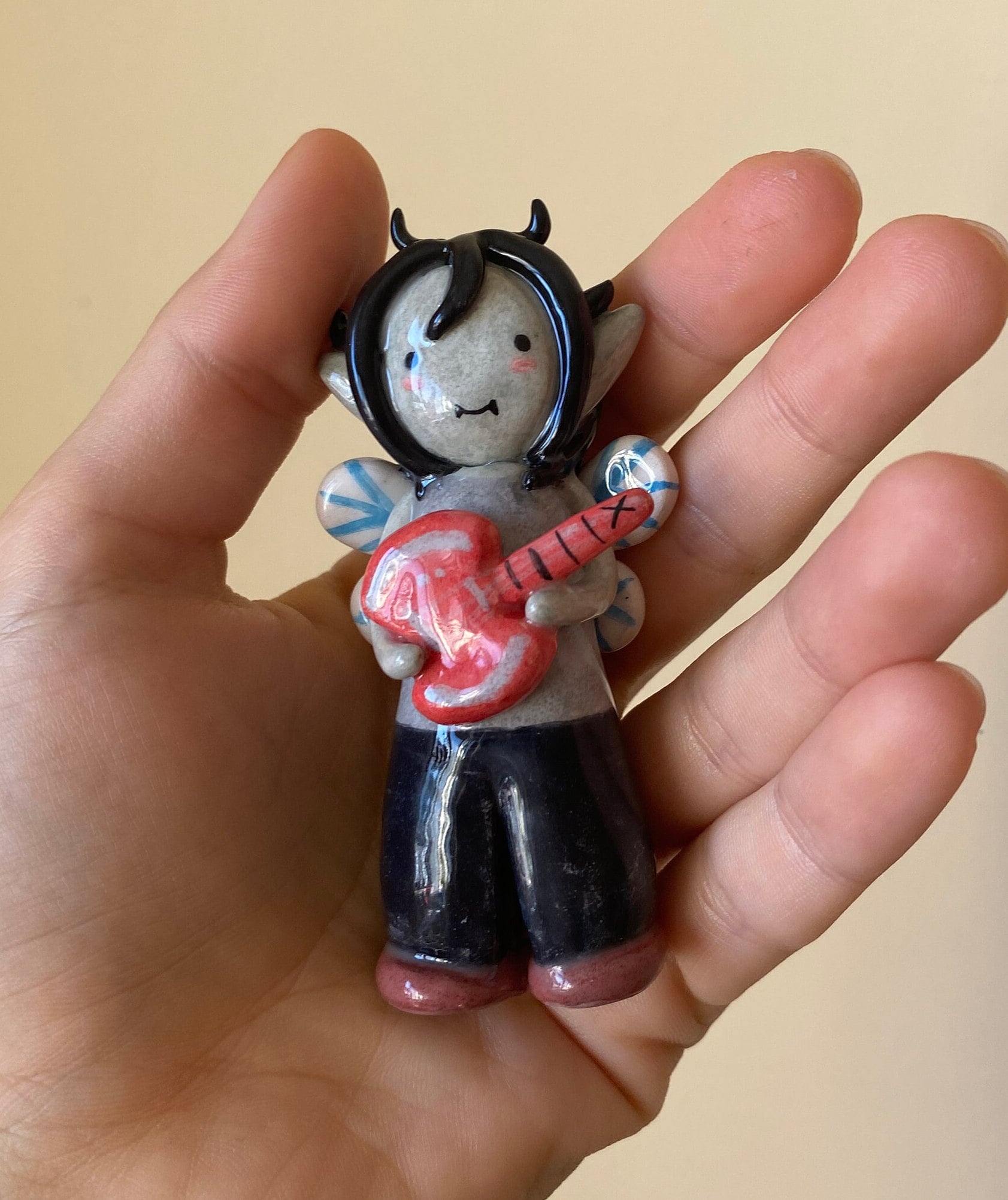Handmade Ceramic Marceline Figurine, Adventure Time Collectible - Etsy
