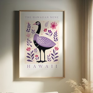 Hawaii Zustand Vogel Druck | Hawaiianische Nene | Drucken Sie zu Hause | Wandkunst | DRUCKBARE Wandkunst | Digitaldruck | Instant Art | Trendige süße Poster