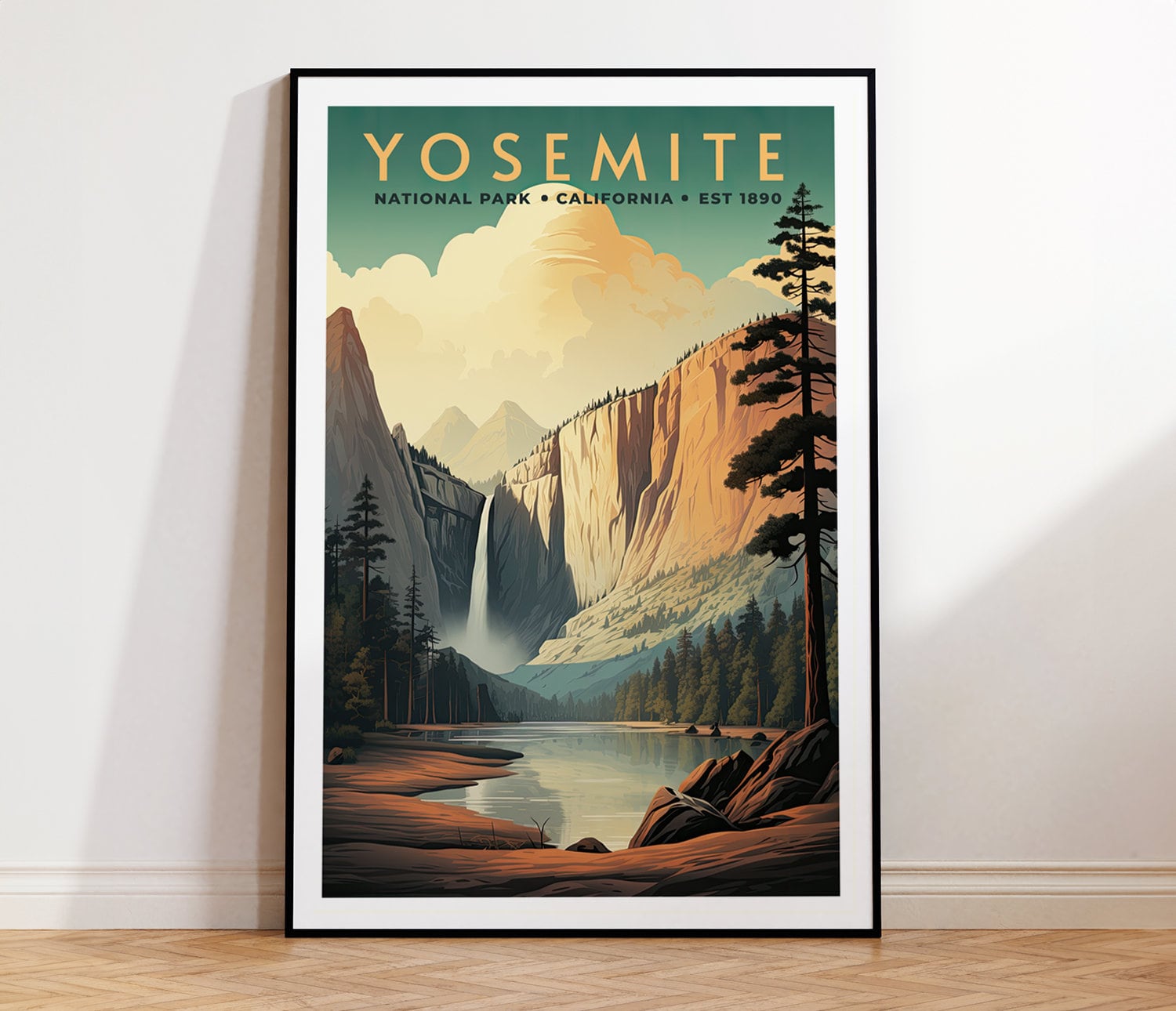 Discover Affiche De Voyage Vintage Du Parc National De Yosemite