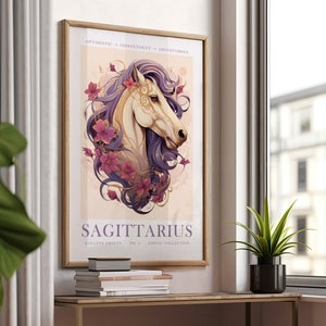 Sagittarius Digital Print | 12 Signs of the Zodiac Set | Horoscope Poster | Animal Prints | Trendy | Astrology | Instant Digital Download