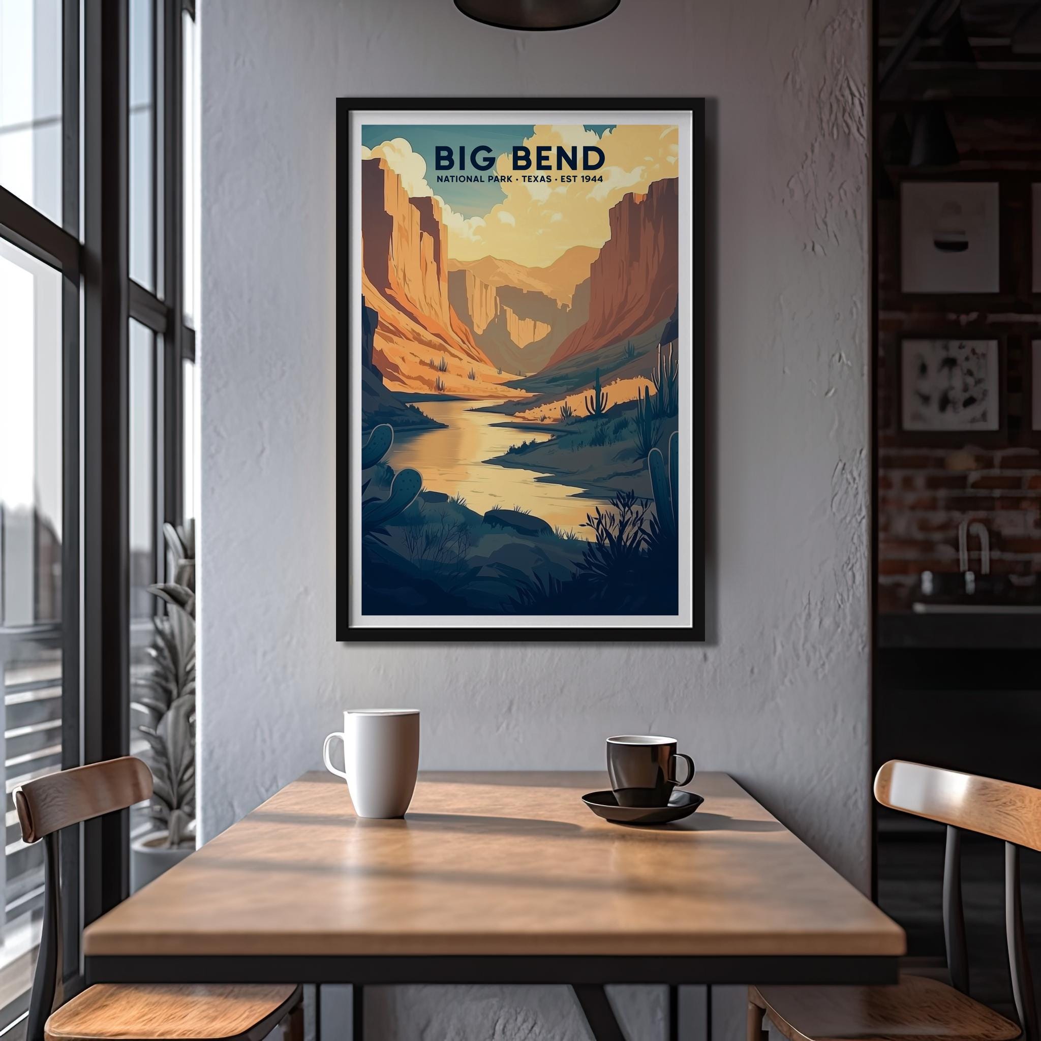 Big Bend National Park Whimsical Travel Poster | PRINTABLE Wall
