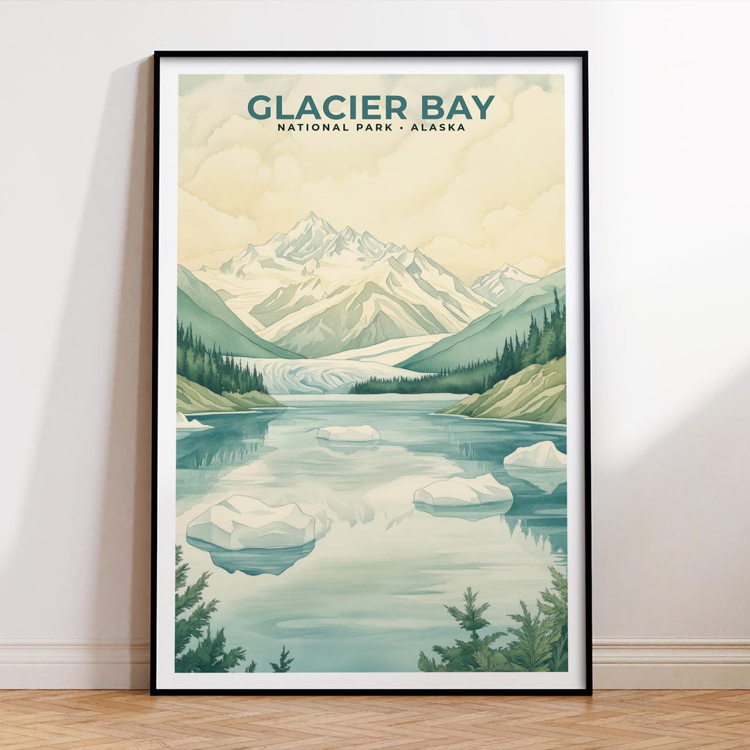 Glacier Bay National Park Watercolor Poster | PRINTABLE Wall Art ...